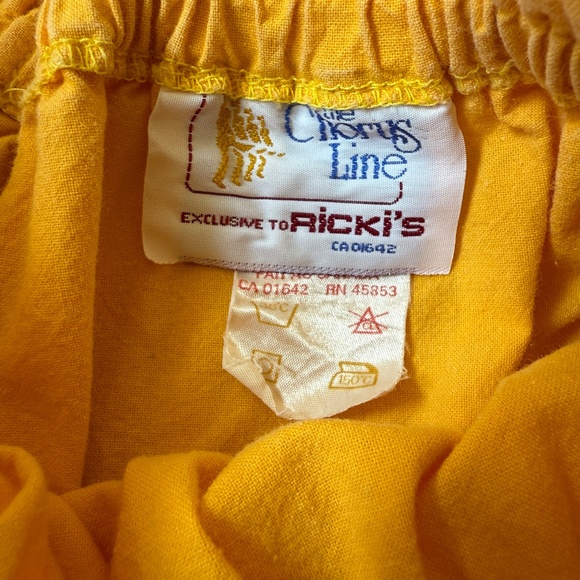 Beautiful Vintage 80s Sunshine Yellow Midi Peasant Skirt - Picture 8 of 9